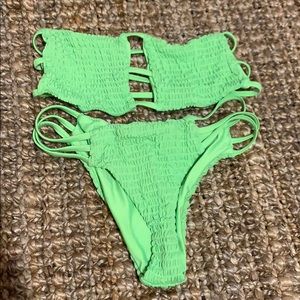Neon green Zaful bikini
